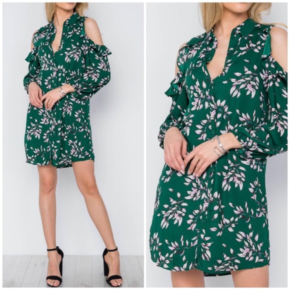Collective Concepts Stitch Fix Green Floral Dress - Picture 4 of 4